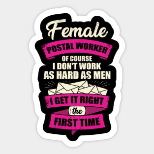 Female Postal Worker Postwoman Girl Gift Sticker